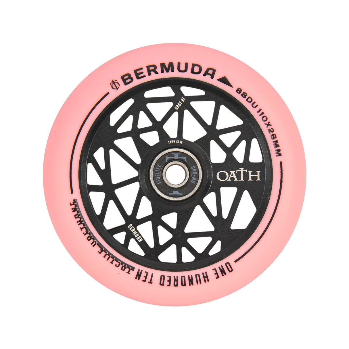 Oath Bermuda 110mm Wheels - Anodised Black/Pink