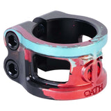 Oath Cage V2 Alloy 2 Bolt Clamp - Black/Teal/Red