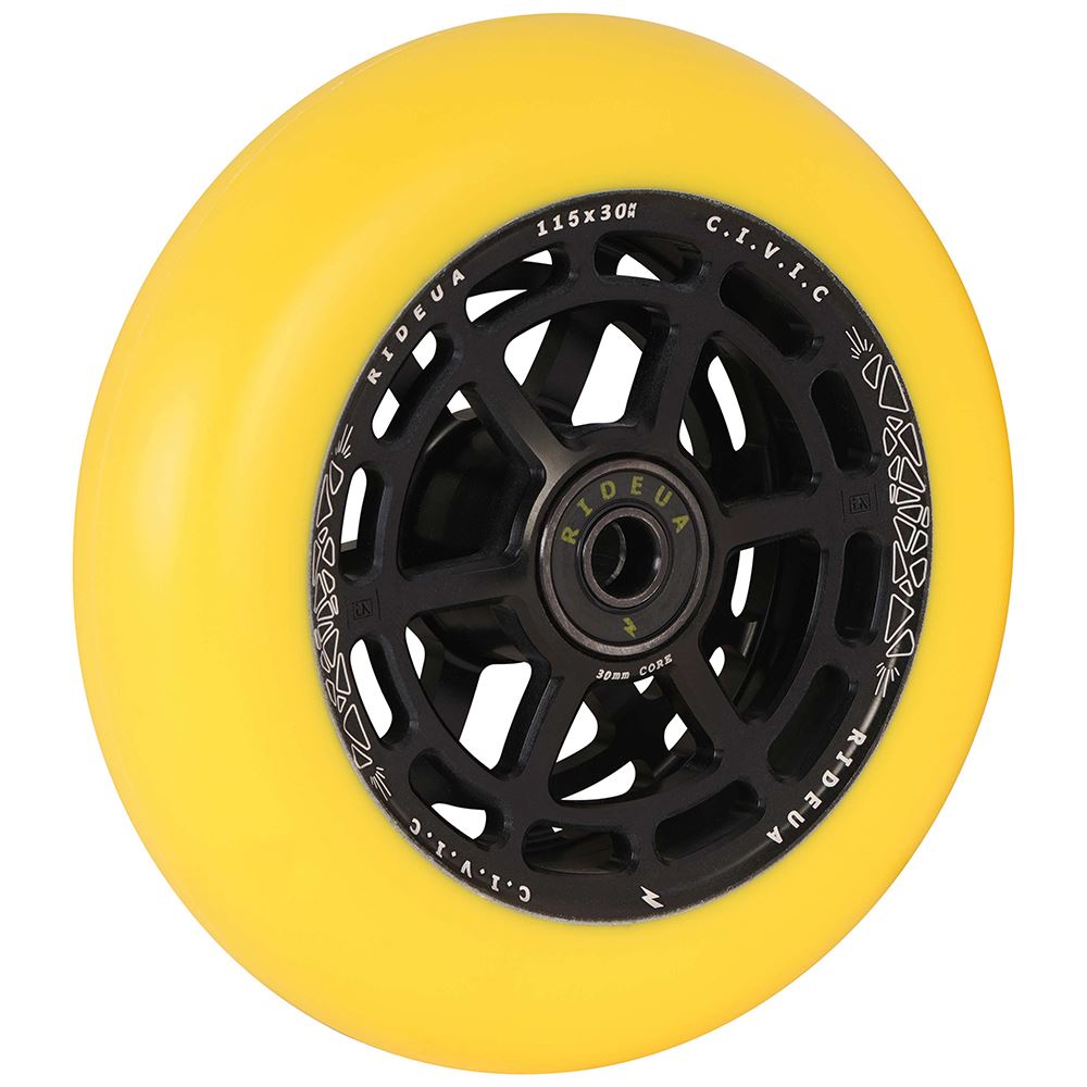 urbanArtt Civic 110 x 24mm Wheels - Black/Yellow