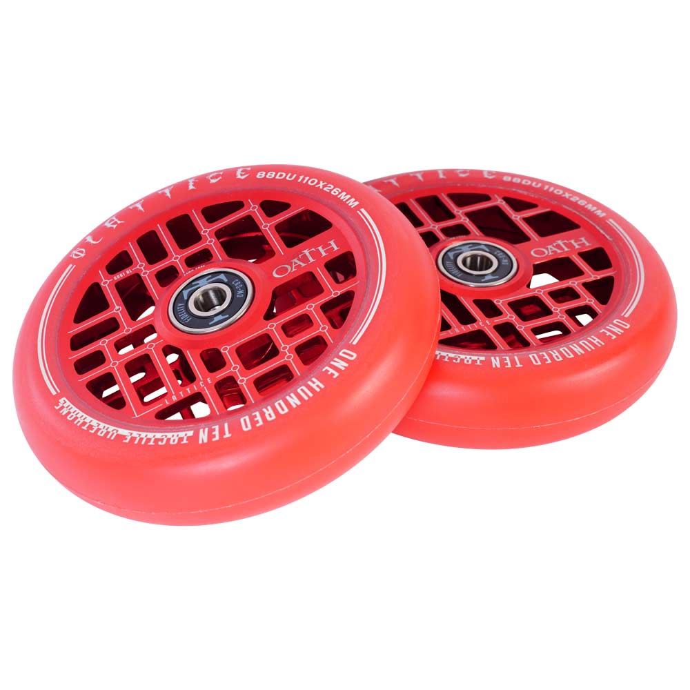 Oath Lattice 110mm Wheels - Red