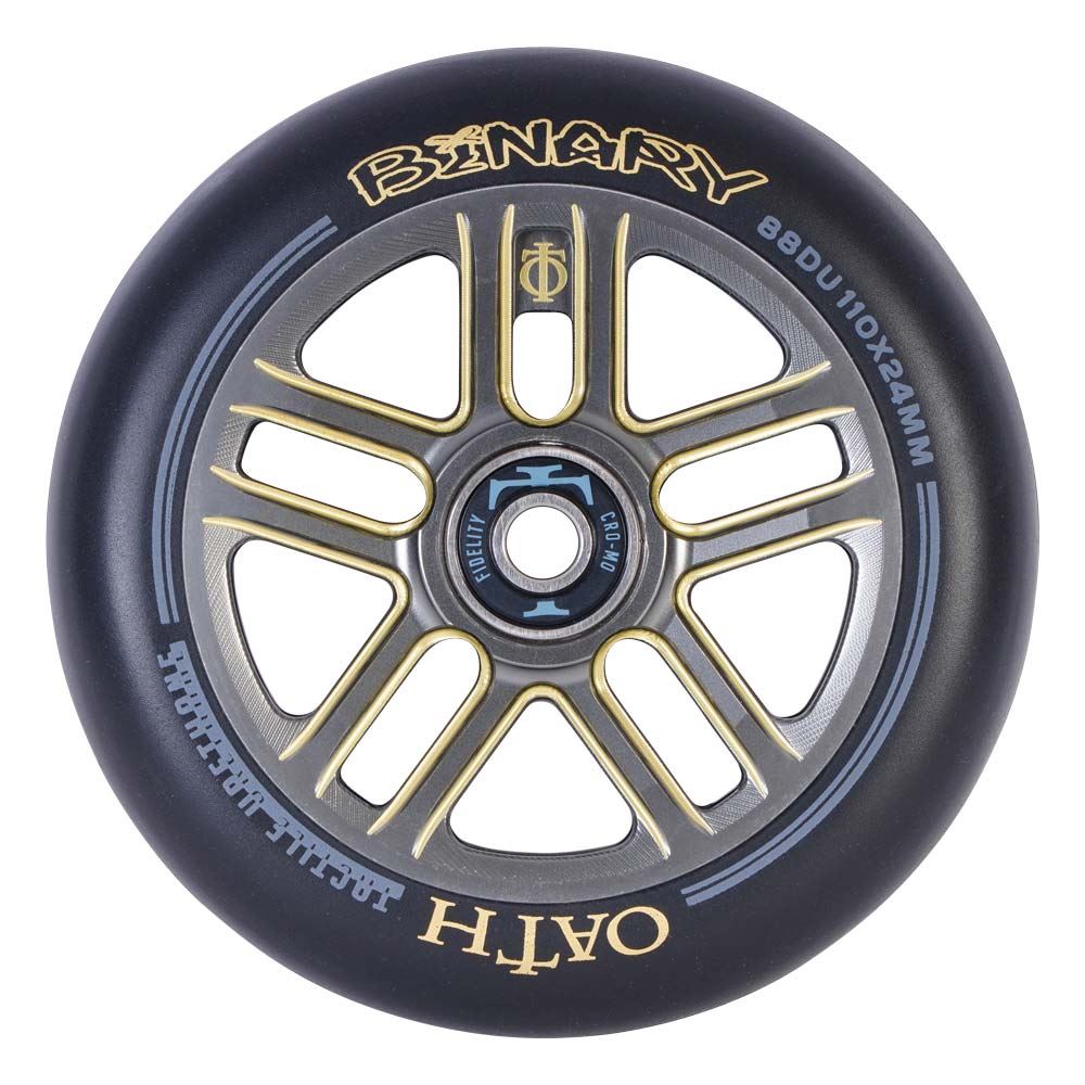 Oath Binary 110mm x 24mm Wheels - Gold/Titanium