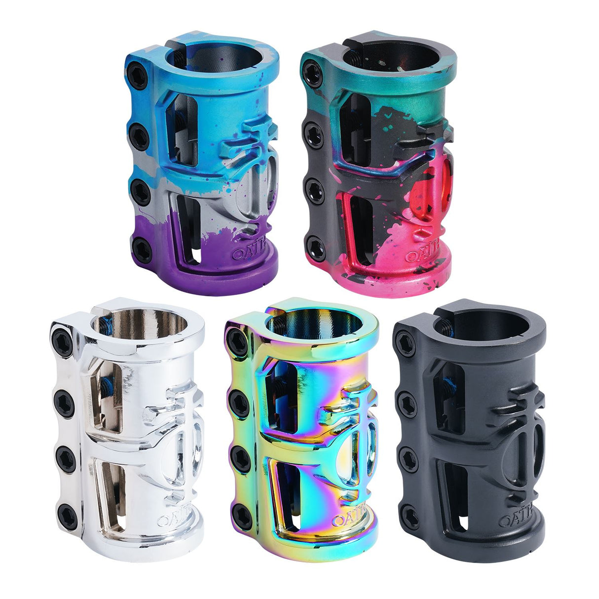 Oath Cage V2 Alloy 4 Bolt SCS Clamp Blue/Purple/Titanium