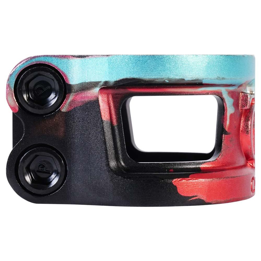 Oath Cage V2 Alloy 2 Bolt Clamp - Black/Teal/Red